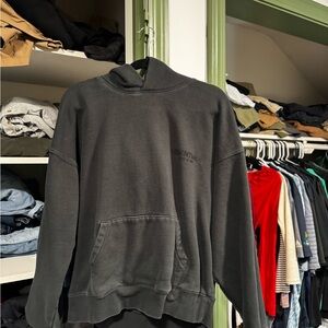 Essentials Black Hoodie with Kangaroo Pocket